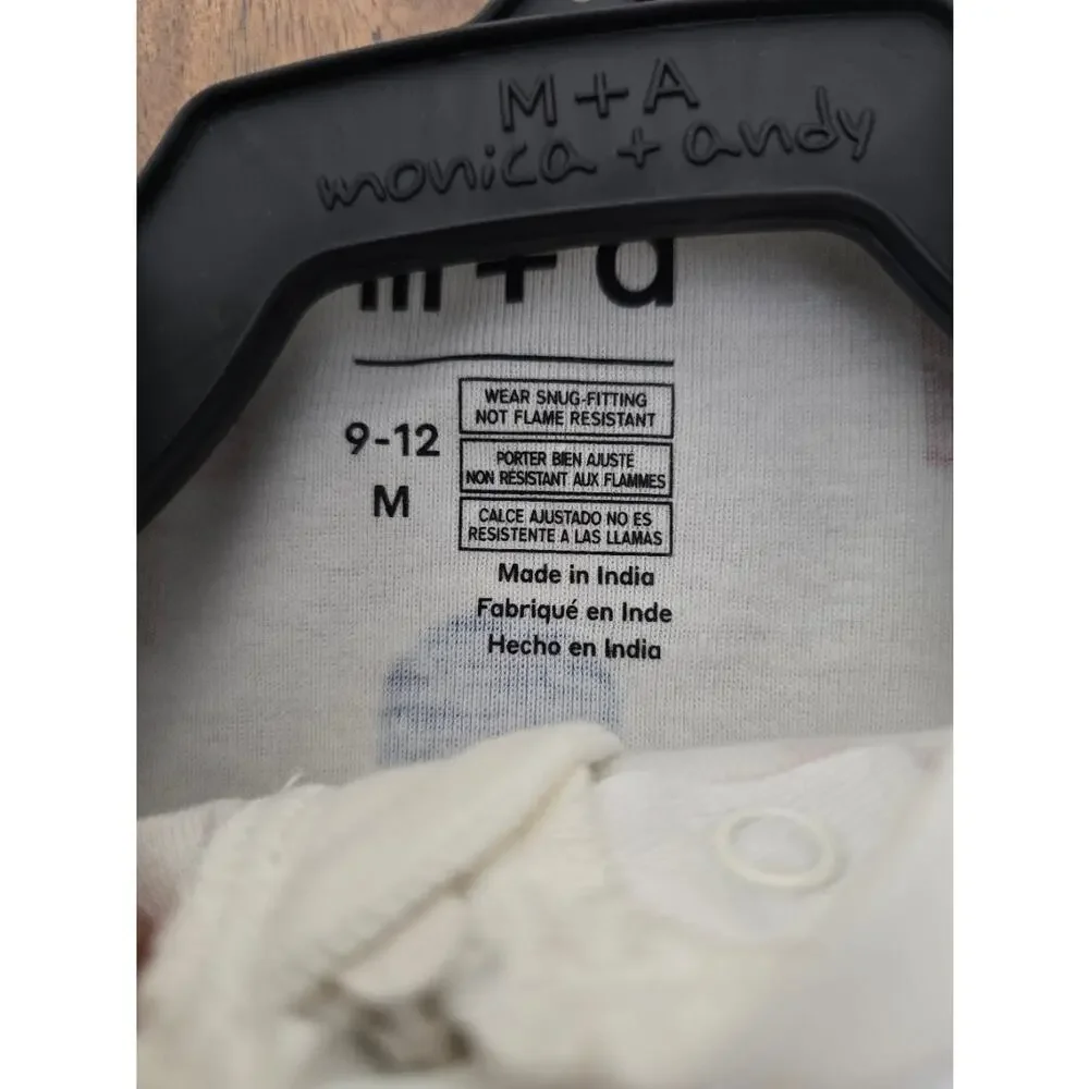 Monica + Andy Organic Cotton Long Sleeve One-Piece Coverall NWT 9-12 Months